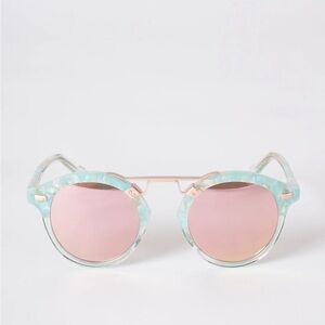 Krewe St Louis II (STL II) Seaglass to Marine Rose Mirrored Sunglasses